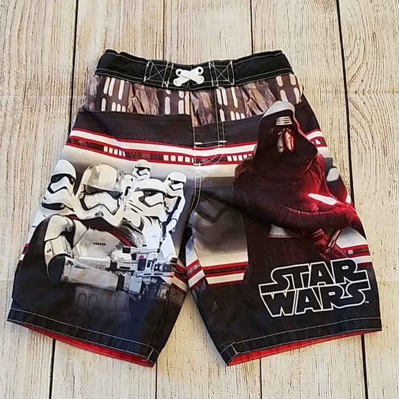 4/$20 Boys Sz small Star Wars Swims trunks - Picture 1 of 3